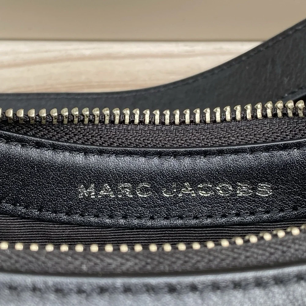 Marc Jacobs The Small Curve Shoulder Bag Black Leather Hobo with Dust Bag